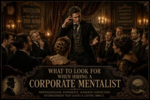 What to look for when hiring a corporate mentalist performing at a corporate event